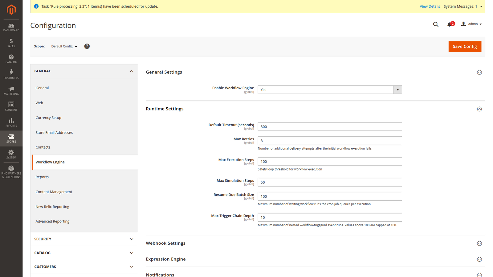 Workflow Engine enabled with runtime safety limits